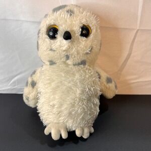 Wild Republic Small 6"‎ Snowy Owl Plush Toy White Grey Spotted Amber Eyes